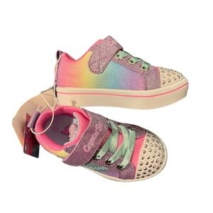 Brand New S Sport By Skechers Girls Gratta Crystal Stars Light Up Shoes No box